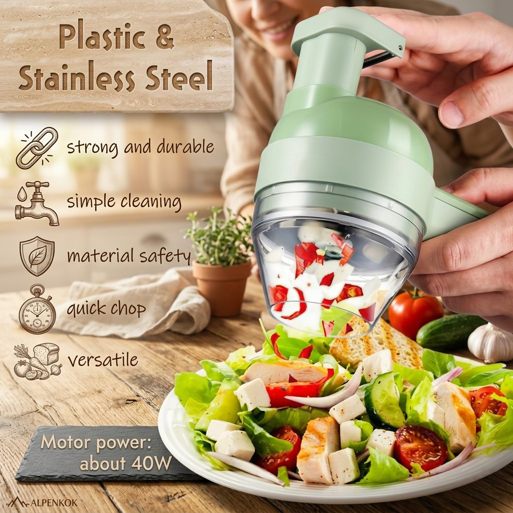 4 in 1 Portable Electric Vegetable Cutter Set