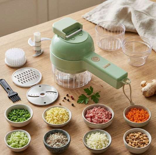 4 in 1 Portable Electric Vegetable Cutter Set
