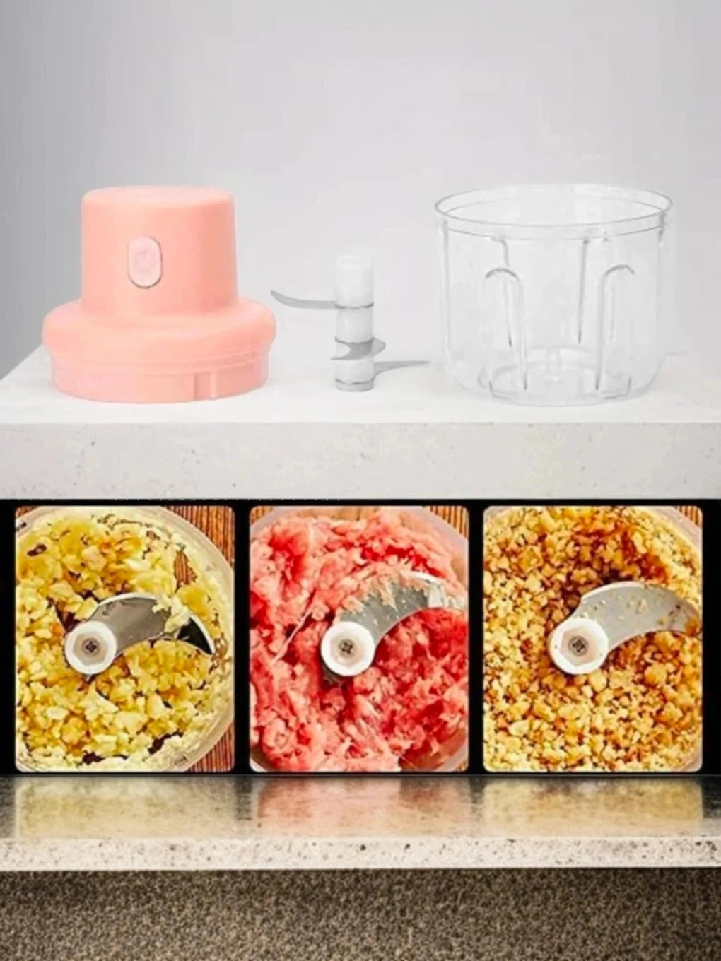 Intelligent Electric Garlic Chopper – First Quality Mini Portable Cordless Food Processor (45W, 250ml)